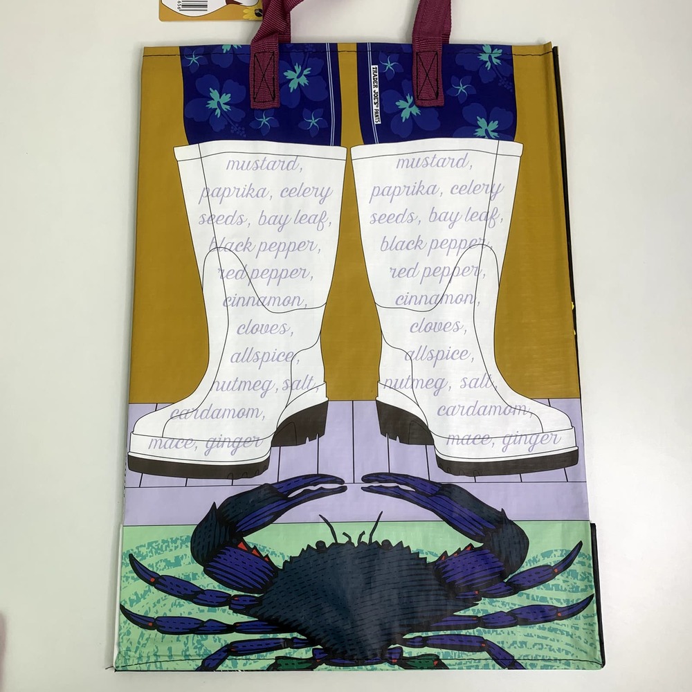 Trader Joe’s Maryland MD Tote Bag Reusable Shopper Horse Crab Oriole Flower Flag - Picture 2 of 5